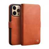 Qialino iPhone 14 Pro Max Etui Brun