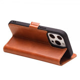 Qialino iPhone 14 Pro Max Etui Brun