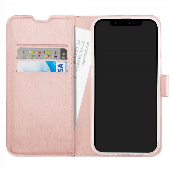 Vivanco iPhone 14 Pro Max Etui Classic Wallet Rosegull
