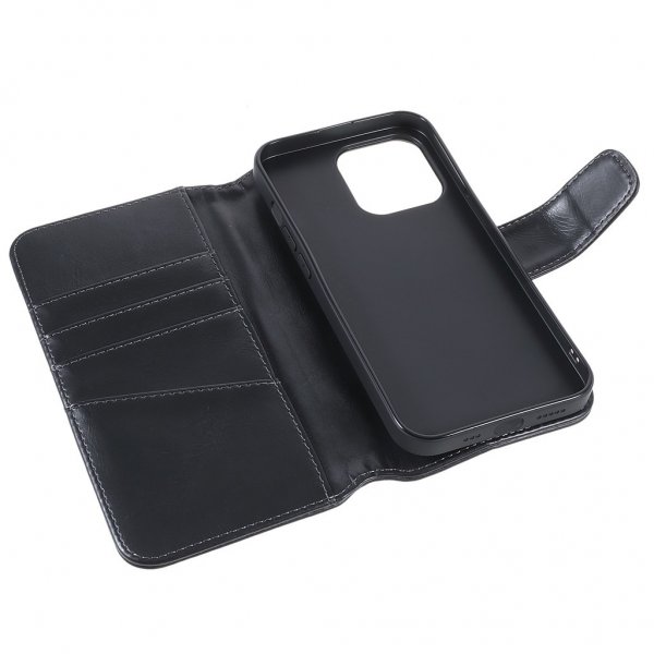 Nordic Covers iPhone 14 Pro Max Etui Essential Leather Raven Black