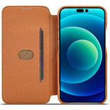 Lc.Imeeke iPhone 14 Pro Max Etui Flip Lysebrun