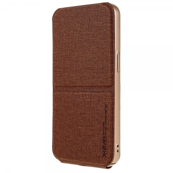 X-Level iPhone 14 Pro Max Etui Journey Series Brun