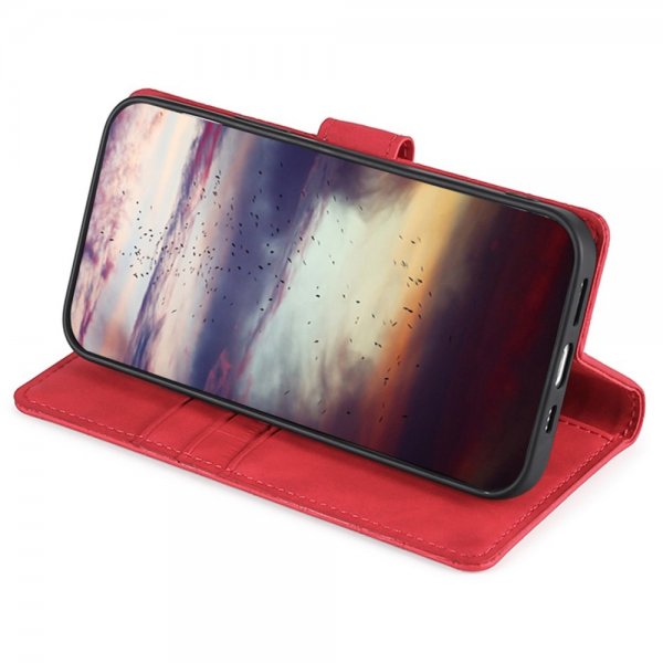 iPhone 14 Pro Max Etui Krokodillemønster Rød