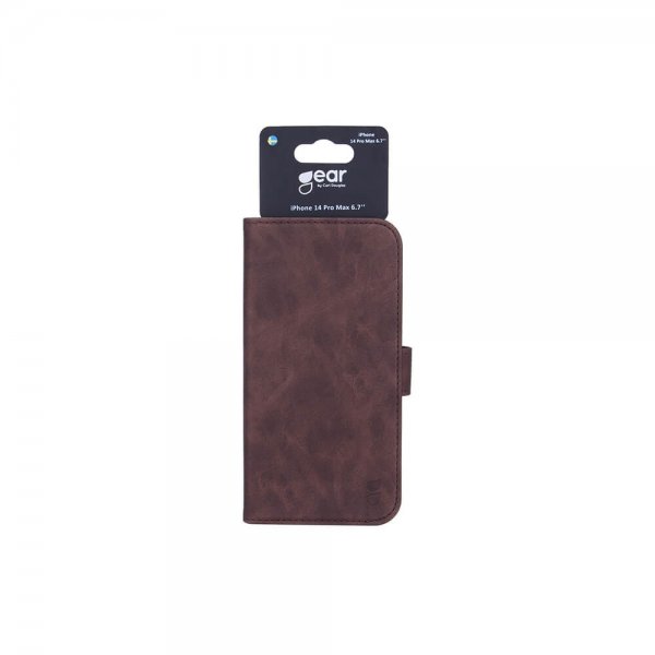 Gear iPhone 14 Pro Max Etui med Kortlomme Brun
