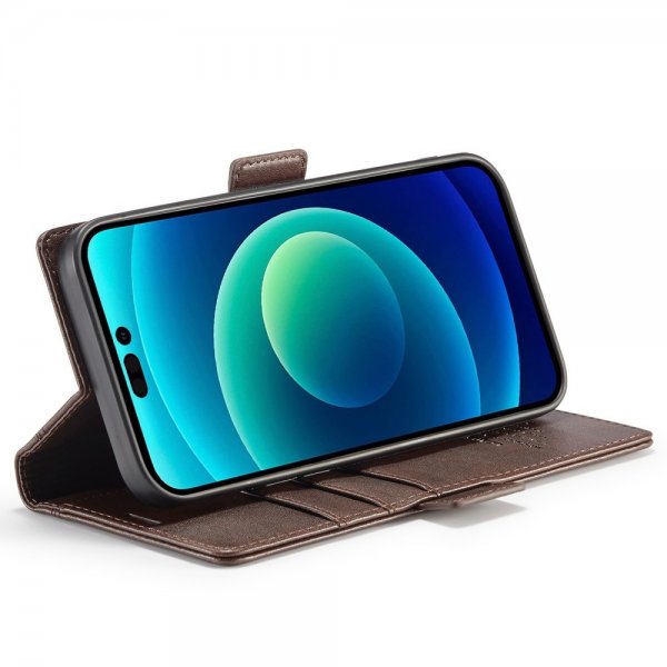 Lc.Imeeke iPhone 14 Pro Max Etui med Kortlomme Brun