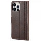 Lc.Imeeke iPhone 14 Pro Max Etui med Kortlomme Brun