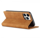 Lc.Imeeke iPhone 14 Pro Max Etui med Kortlomme flipp Brun
