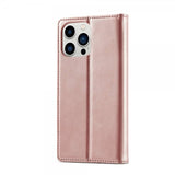 Lc.Imeeke iPhone 14 Pro Max Etui med Kortlomme flipp Rosa