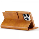 Lc.Imeeke iPhone 14 Pro Max Etui med Kortlomme stativfunksjon Lysebrun