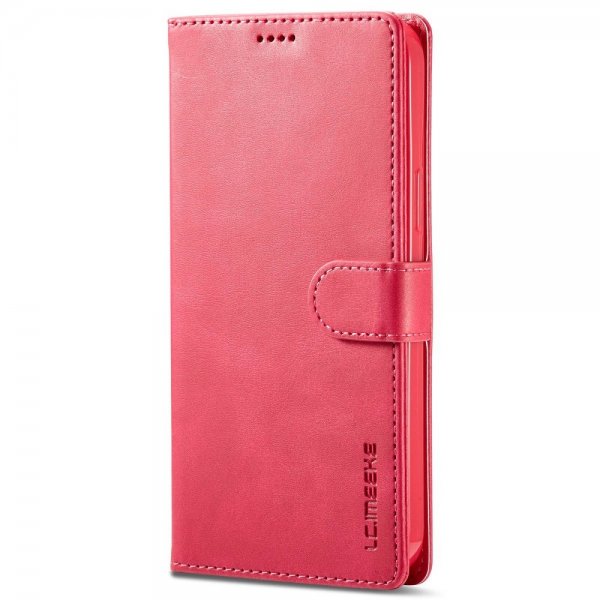 Lc.Imeeke iPhone 14 Pro Max Etui med Kortlomme stativfunksjon Magenta