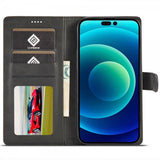 Lc.Imeeke iPhone 14 Pro Max Etui med Kortlomme stativfunksjon Svart