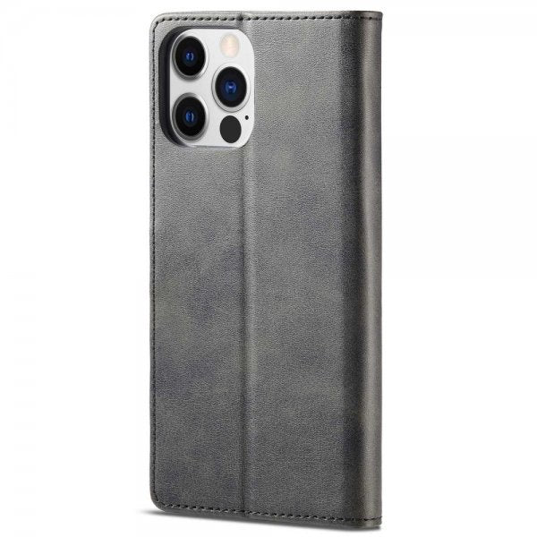 Lc.Imeeke iPhone 14 Pro Max Etui med Kortlomme stativfunksjon Svart