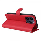 iPhone 14 Pro Max Etui Avtagbart Deksel KT Leather Series-3 Rød