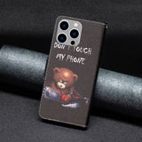 iPhone 14 Pro Max Etui Motiv Bjørn Don't Touch My Phone