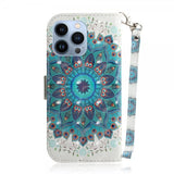 iPhone 14 Pro Max Etui Motiv Blå Mandala