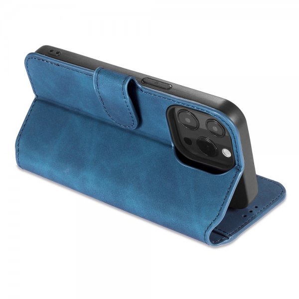 Dg.Ming iPhone 14 Pro Max Etui Retro Blå
