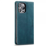 CaseMe iPhone 14 Pro Max Etui Retro Flip Petrol