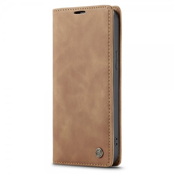 CaseMe iPhone 14 Pro Max Etui Retro Flip Brun