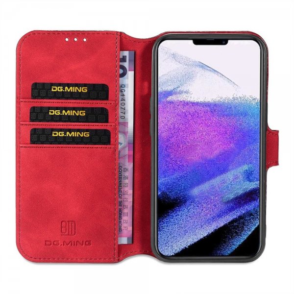 Dg.Ming iPhone 14 Pro Max Etui Retro Rød
