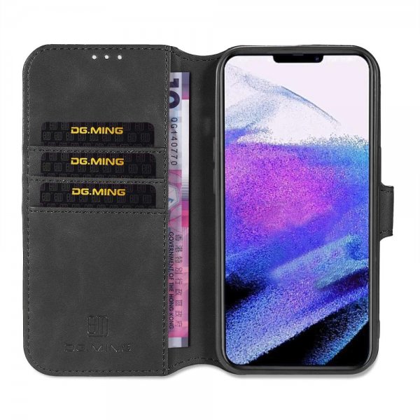 Dg.Ming iPhone 14 Pro Max Etui Retro Svart