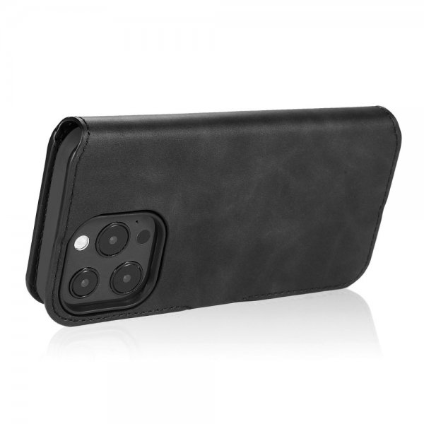 Dg.Ming iPhone 14 Pro Max Etui Retro Svart