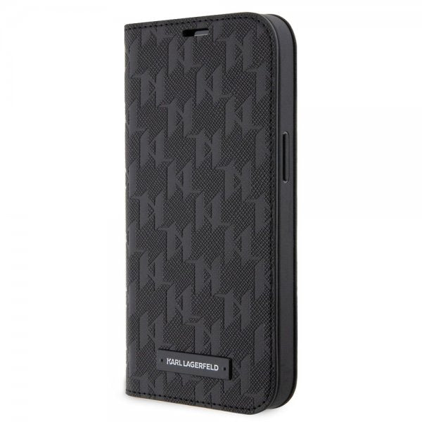 Karl Lagerfeld iPhone 14 Pro Max Etui Saffiano Monogram Svart