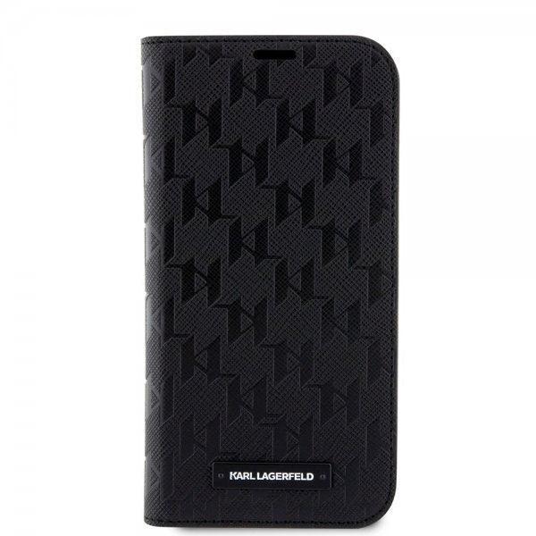 Karl Lagerfeld iPhone 14 Pro Max Etui Saffiano Monogram Svart