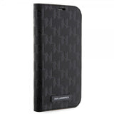 Karl Lagerfeld iPhone 14 Pro Max Etui Saffiano Monogram Svart