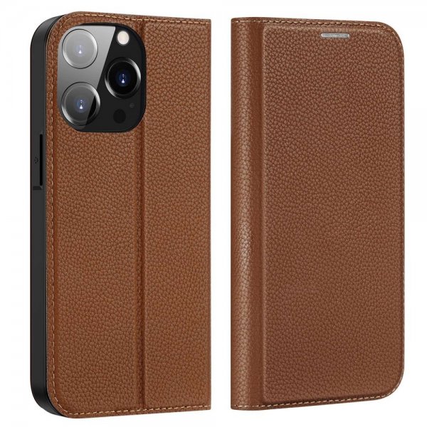 Dux Ducis iPhone 14 Pro Max Etui Skin X2 Series Brun