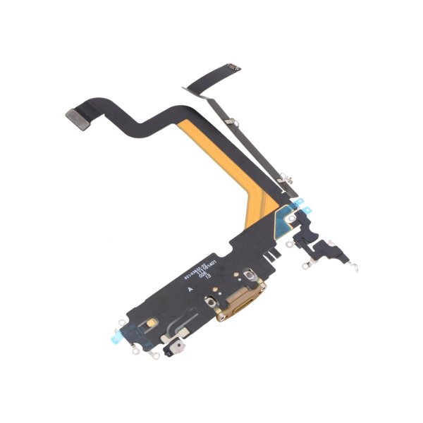 iPhone 14 Pro Max Ladekontakt med Flexkabel Original - Gull