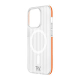 Rvelon iPhone 14 Pro Max Deksel Korrugerte MagSafe Oransje