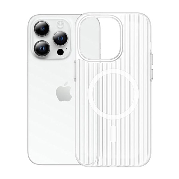 iPhone 14 Pro Max Deksel Korrugerte MagSafe Transparent