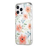 iPhone 14 Pro Max Deksel Blomstermønster MagSafe Rosa