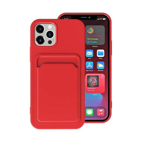 iPhone 14 Pro Max Deksel Kortholder Rød