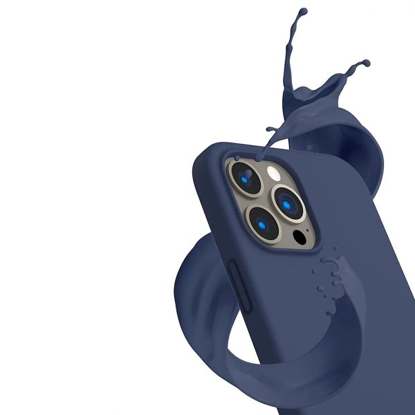 Rvelon iPhone 14 Pro Max Deksel Silikon Blå
