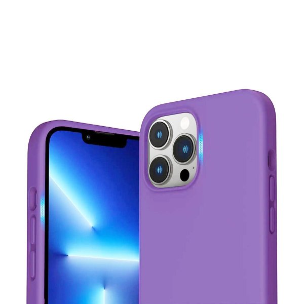 Rvelon iPhone 14 Pro Max Deksel Silikon Lilla