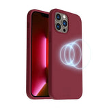 Rvelon iPhone 14 Pro Max Deksel Silikon MagSafe Rød