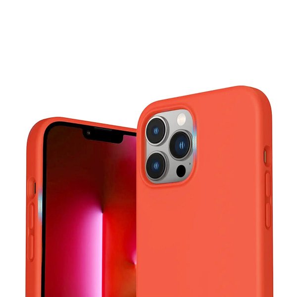 Rvelon iPhone 14 Pro Max Deksel Silikon Rosa