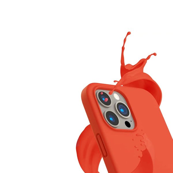 Rvelon iPhone 14 Pro Max Deksel Silikon Rosa