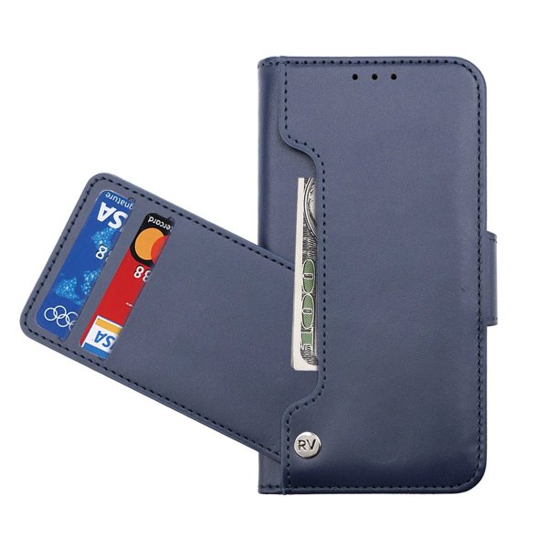 Rvelon iPhone 14 Pro Max Etui Utbrettbar Kortlomme Blå