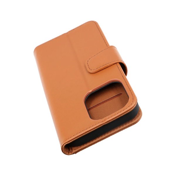 Rvelon iPhone 14 Pro Max Etui Utbrettbar Kortlomme Brun