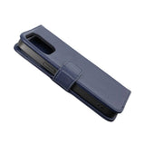 Rvelon iPhone 14 Pro Max Etui Ekte Skinn Blå