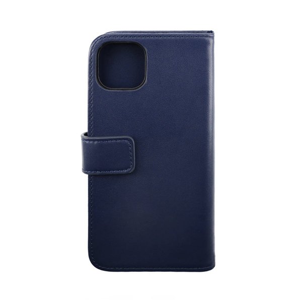 Rvelon iPhone 14 Pro Max Etui Ekte Skinn Blå