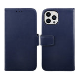 Rvelon iPhone 14 Pro Max Etui Ekte Skinn Blå