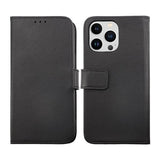 Rvelon iPhone 14 Pro Max Etui Ekte Skinn Svart