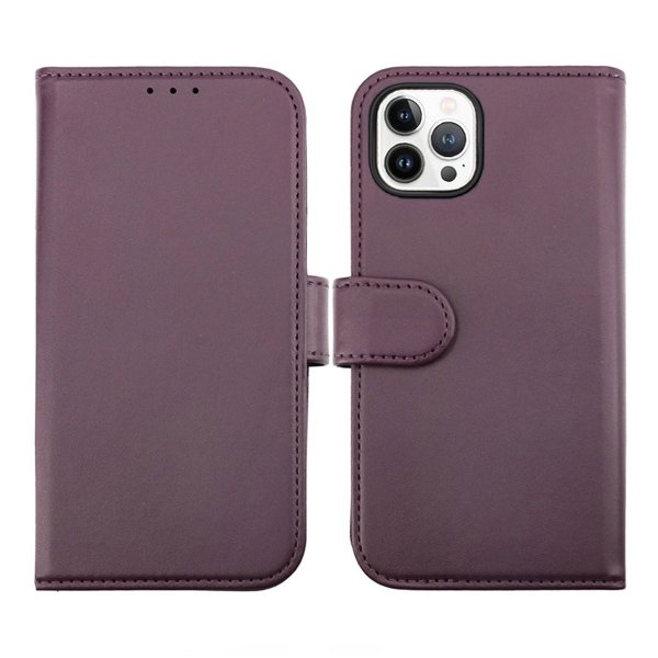 Rvelon iPhone 14 Pro Max Etui Detachable Wallet Case Lilla