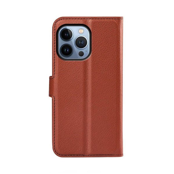 iPhone 14 Pro Max Etui med Stativ Brun