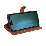 iPhone 14 Pro Max Etui med Stativ Brun