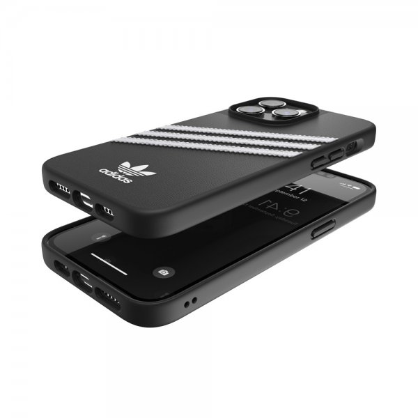 Adidas iPhone 14 Pro Max Deksel 3 Stripes Snap Case Svart Hvit
