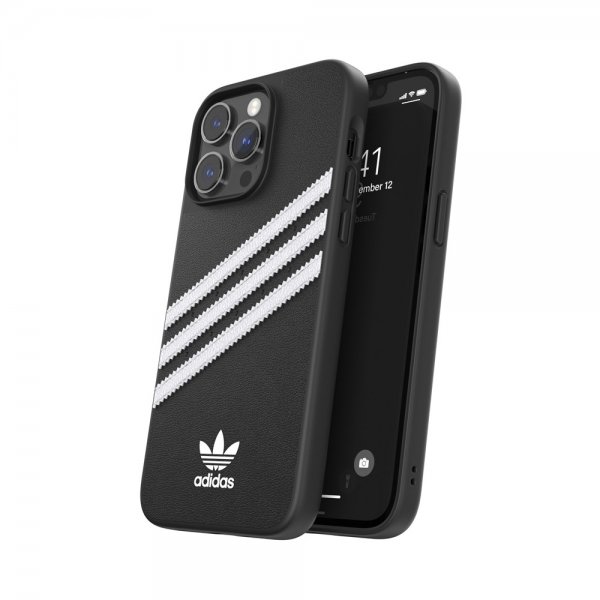 Adidas iPhone 14 Pro Max Deksel 3 Stripes Snap Case Svart Hvit